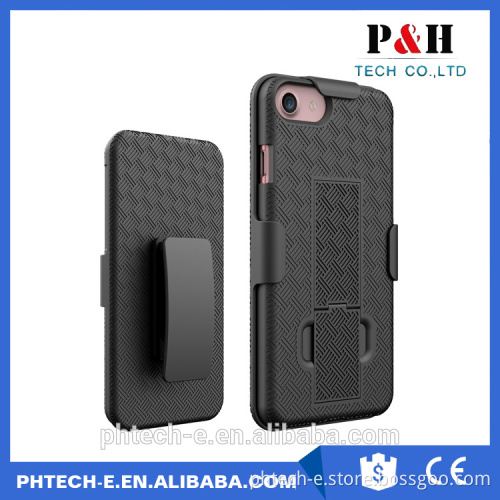 Newest fashion grass texture factory manufacturing waterproof wholesale cell phone case with belt clip and stand